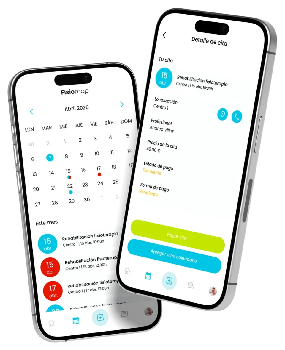 La app de Fisiomap para pacientes